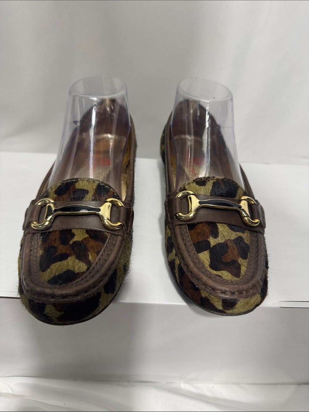 Marc Joseph Brown Leopard Print Horsebit Loafers